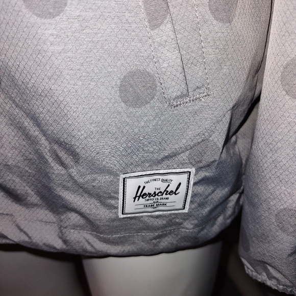 HERSCHEL supply company grey polka dot rain type jacket - Picture 2 of 8
